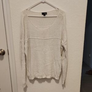 a.n.a Women's Scoop Neck Sweater - Cream